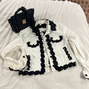 Vintage Calvin Klein vintage Upcycled White Jean Jacket